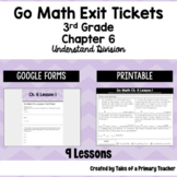 3rd Grade Go Math Chapter 6 Exit Tickets Understanding Div