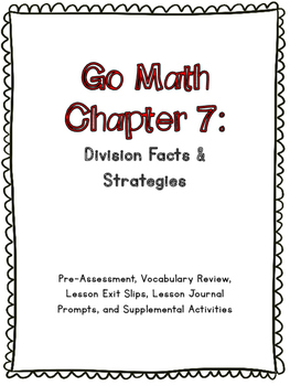 Preview of 3rd Grade Go Math Chapter 7 Supplemental Materials