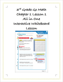 Preview of 3rd Grade GoMath Interactive Flip Chart Ch. 1 Lesson 1