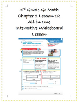 Preview of 3rd Grade GoMath Interactive Flip Chart Ch 1 Lesson 12