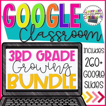 Preview of 3rd Grade Google Classroom™ GROWING Math Bundle