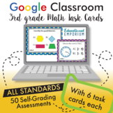 AUTO-GRADED ⭐ 3rd Grade Math Task Cards ⭐ Google Classroom