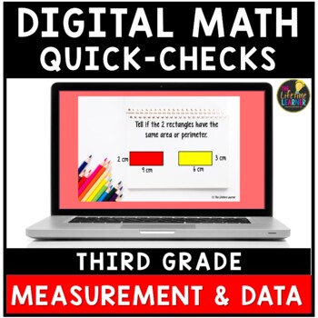 Preview of 3rd Grade Google Form Math Assessments | Measurement and Data Distance Learning
