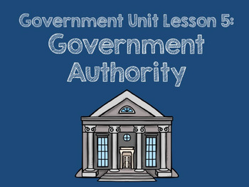 Preview of 3rd Grade Government Unit Lesson 5 Pack: Government Authority