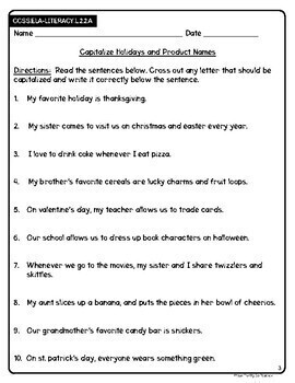 ozono batería Premedicación 3rd Grade Grammar Assessment | Weekly Tests | Standard Based Worksheets
