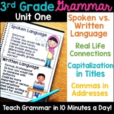 3rd Grade Grammar Capitalization Addresses Spoken vs Writt