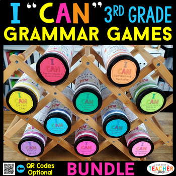 Preview of 3rd Grade Grammar Games BUNDLE - Literacy Centers & Test Prep Review