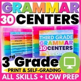 3rd Grade Grammar Games Bundle - Grammar Centers Bundle fo