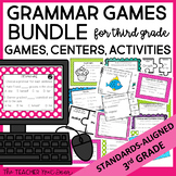3rd Grade Grammar Games Bundle - Grammar Centers Bundle fo