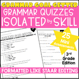 3rd Grade Skill Specific Editing Quizzes Grammar Mini Asse