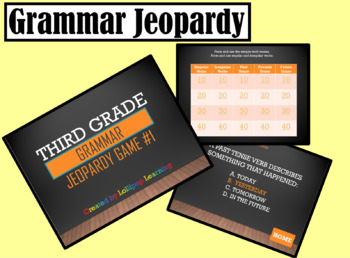 Preview of 3rd Grade Grammar Jeopardy Bundle Distance Learning