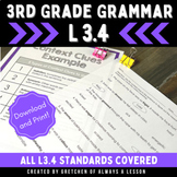 3rd Grade Grammar- L 3.4