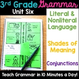 3rd Grade Grammar Shades of Meaning Literal & Nonliteral L