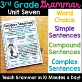 3rd Grade Grammar Word Choice Simple Sentences Compound an