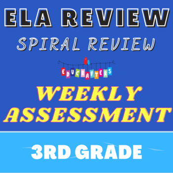 Preview of 3rd Grade Grammar & Phonics Weekly Assessments [Common Core] - Distance Learning