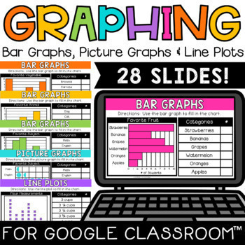 Preview of 3rd Grade Graphing Bar Graphs Pictographs Line Plots Digital Math Center 3.MD.3