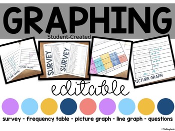 Preview of 3rd Grade Graphing Project (Student Created and Editable)