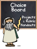 Choice Board: Greek Roots - Board, Rubric & Graphic Organizers