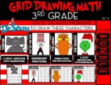 3rd Grade Grid Drawing Math Puzzles DR. SEUSS BUNDLE (Set 1A)