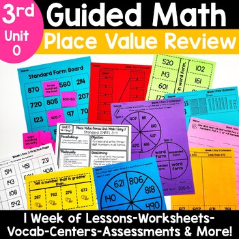 Preview of 3rd Grade Guided Math -BONUS Place Value Unit