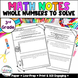 3rd Grade Guided Math Notes  - 2 Step Word Problems - Test