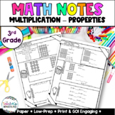 3rd Grade Guided Math Notes  - Multiplication Apply Proper