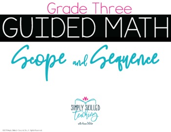 Preview of 3rd Grade Guided Math Scope and Sequence