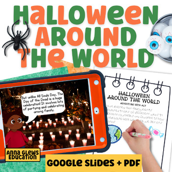 Preview of 3rd Grade Halloween Around the World Activity Virtual Field Trip | Google Slides