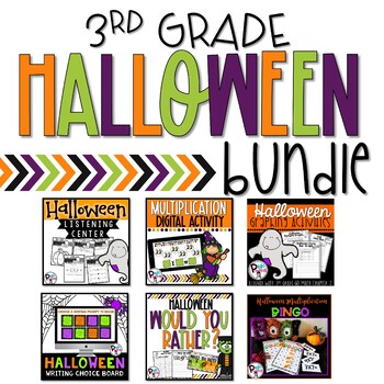 3rd Grade Halloween Bundle by Page Products | TPT