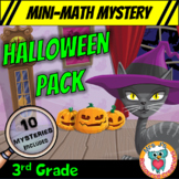 3rd Grade Halloween Math Mini Mysteries - Printable and Di