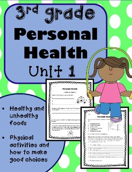 Preview of 3rd Grade Health - Unit 1: Personal Health Activities and Worksheets