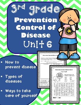 Preview of 3rd Grade Health - Unit 6: Prevention and Control of Disease Worksheets