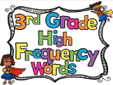 3rd Grade High Frequency Sight Words Flash Cards and Stude