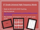 3rd Grade High Frequency Sight Words Pack - PP, List, and Cards