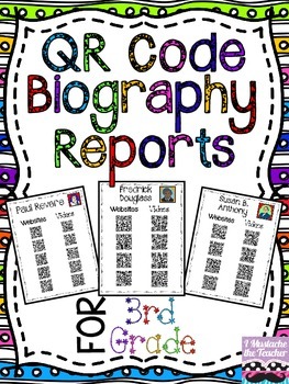 Preview of 3rd Grade Historical Figure QR Code Biographies {Aligned with SS3H2a & SS3CG2}