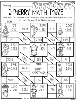3rd Grade Holiday BUNDLE | Math & Reading Holiday Worksheets | TPT