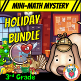 3rd Grade Holiday Mini Math Mysteries Bundle - Fun Math Re