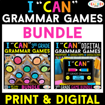 Preview of 3rd Grade I CAN Grammar Games & Centers | DIGITAL & PRINT Bundle