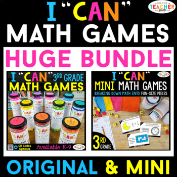 Preview of 3rd Grade I CAN Math Games & Centers | Original & Mini Games BUNDLE