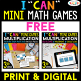 3rd Grade I CAN Mini Math Game FREE | Multiplication with 