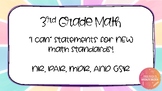 3rd Grade I Can Math Statements (NEW Standards) Rainbow Version