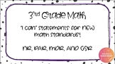 3rd Grade I Can Statements (NEW Math Standards) Polka Dot Theme