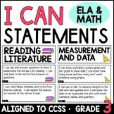 3rd Grade I Can Statements for Common Core ELA and Math - 