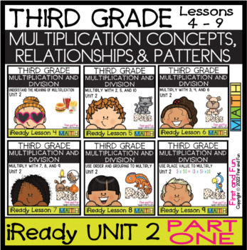 Preview of 3rd Grade IReady Math Unit 2 Bundle-PART-1 Multiplication & Division Lessons 4-9