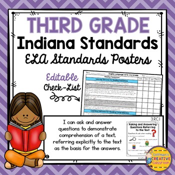 Preview of 3rd Grade Indiana English/Language Arts Standards