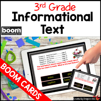 Preview of 3rd Grade Informational Text Digital Boom Cards