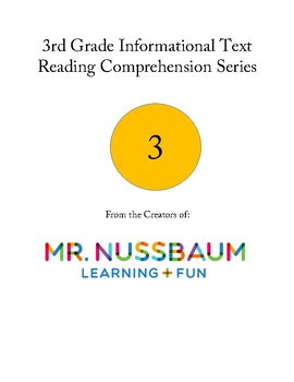 Preview of 3rd Grade Informational Text Reading Comprehension Series