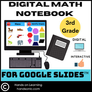 Preview of 3rd Grade Interactive Math Notebook Google Slides | Math Standards Practice