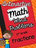 3rd Grade Interactive Math Notebook-Word Problems {FRACTIONS}