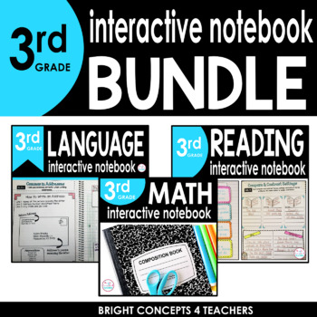 Preview of 3rd Grade Interactive Notebook BUNDLE {ELA & MATH}